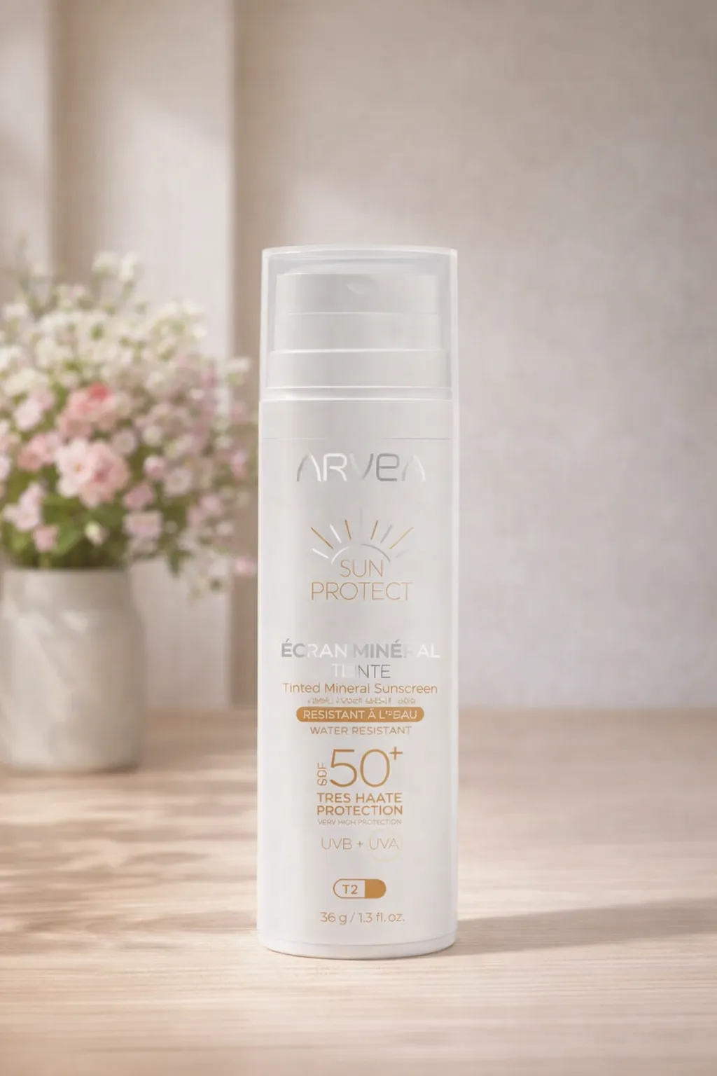 واقي شمس معدني ملون SPF 50 درجة T2