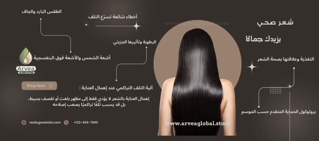 العناية بالشعر وحمايته من تأثير العوامل الجوية